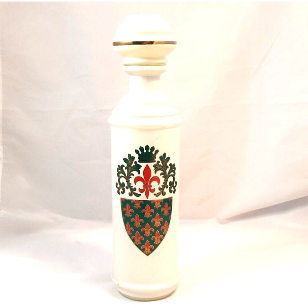 Vintage Old Fitzgerald 1/5 gal Liquor Bottle Decanter Fleur De Lis Design 12.5"